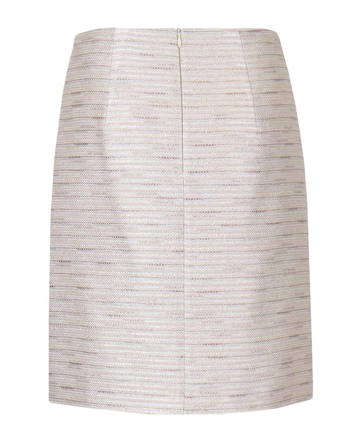 Straight cotton tweed skirt 1